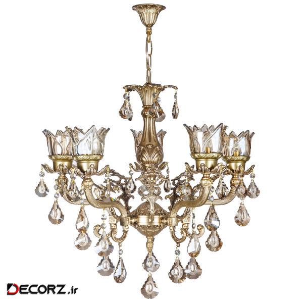 لوستر پنج شعله چشمه نور کد C2984.5-AO
