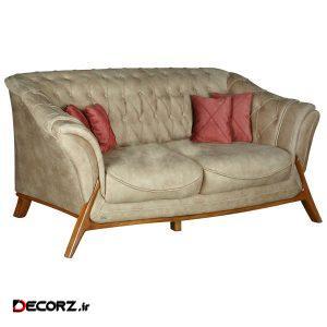 مبل راحتی دو نفره چشمه نور کد MA-411.2-BR-N