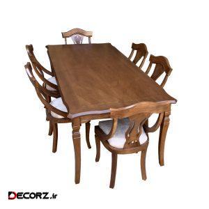 میز و صندلی ناهار خوری اسپرسان چوب کد Sm61