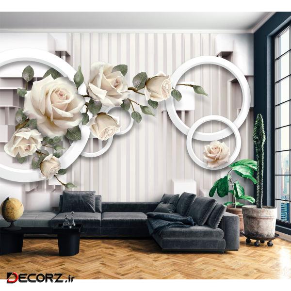 پوستر دیواری سه بعدی مدل حلقه کد p37 پوستر دیواری سه بعدی مدل حلقه کد p37