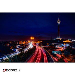 پوستر دیواری طرح شب تهران کد pl122 پوستر دیواری طرح شب تهران کد pl122