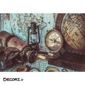 پوستر دیواری طرح نقشه و قطب نما کد ۰۳۱۳ پوستر دیواری طرح نقشه و قطب نما کد ۰۳۱۳