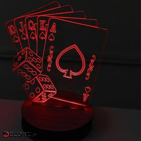 چراغ خواب پارسافن لیزر طرح کارت تاس چراغ خواب پارسافن لیزر طرح کارت تاس