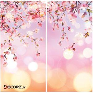 استیکر شیشه طرح beautiful blossom بسته دو عددی