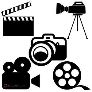 استیکر طرح دوربین کد camera-01 مجموعه پنج عددی