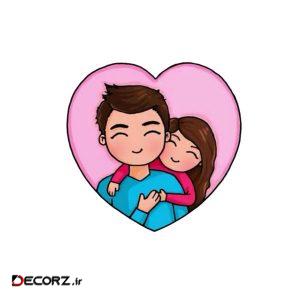 استیکر طرح عشق کد ۴۵۲