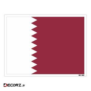 استیکر مستر راد طرح پرچم قطر مدل HSE 191