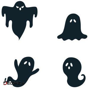 استیکر چوبی کلید و پریز طرح Casper مجموعه ۴ عددی