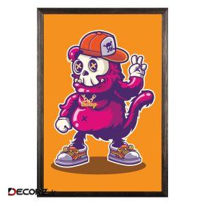 تابلو آتینو طرح اسکلت پشمالو