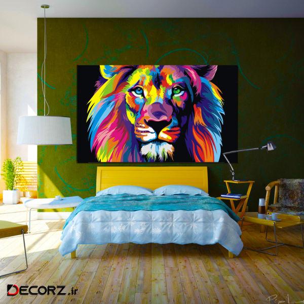 تابلو بوم تیداکس مدل شیر رنگی دکوراتیو کد TiA241 تابلو بوم تیداکس مدل شیر رنگی دکوراتیو کد TiA241