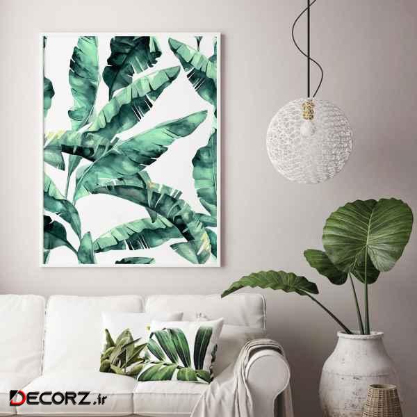 تابلو سالی وود طرح برگ درخت موز مدل T130113
