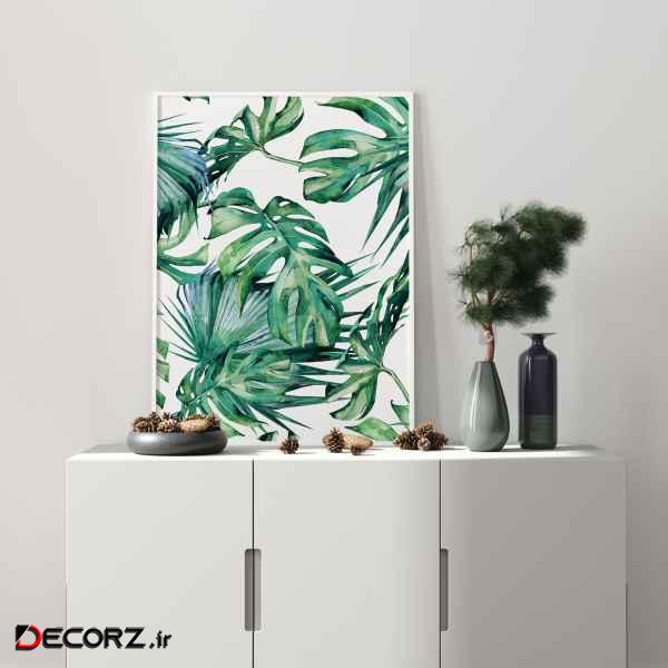 تابلو سالی وود طرح برگ های استوایی مدل T130114