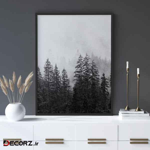 تابلو سالی وود طرح جنگل کاج مدل T140402 تابلو سالی وود طرح جنگل کاج مدل T140402