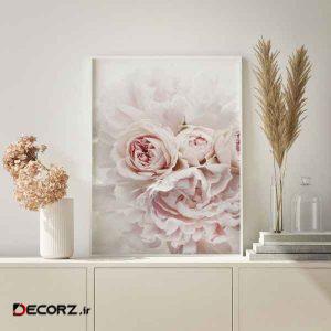 تابلو سالی وود طرح دسته گل بابونه و گل رز مدل T130207