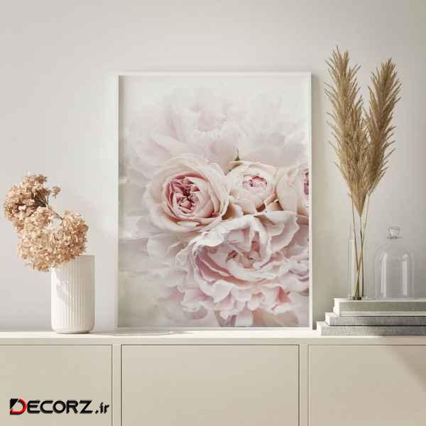 تابلو سالی وود طرح دسته گل بابونه و گل رز مدل T130207