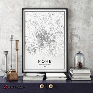 تابلو سالی وود طرح نقشه شهر رم مدل T120107