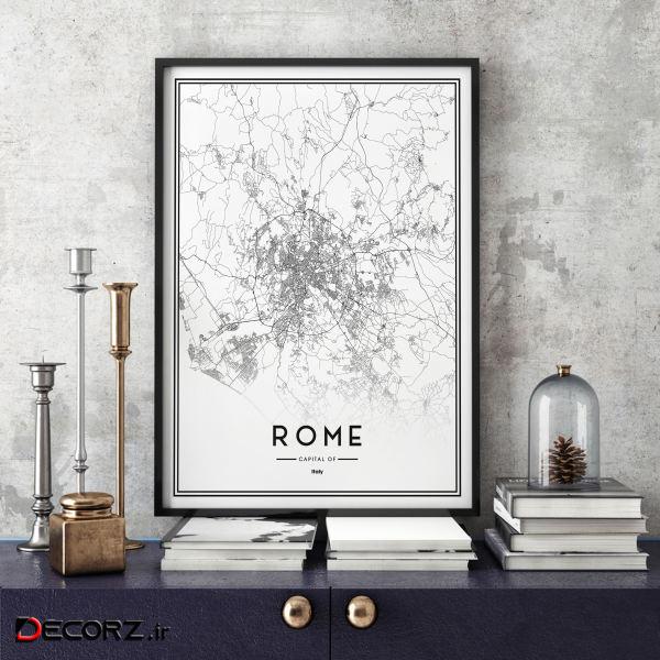 تابلو سالی وود طرح نقشه شهر رم مدل T120107