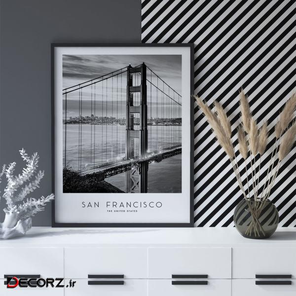 تابلو سالی وود طرح پل گلدن گیت سانفرانسیسکو مدل T121002