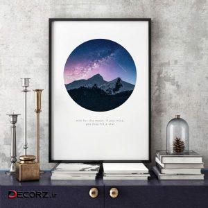 تابلو سالی وود طرح کوه های موئنا ایتالیا مدل T140110