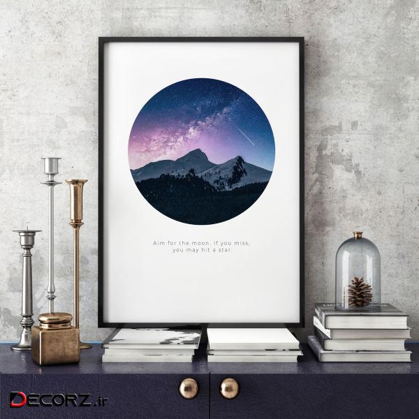 تابلو سالی وود طرح کوه های موئنا ایتالیا مدل T140110