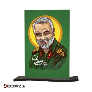 تابلو شاسی رومیزی طرح حاج قاسم سلیمانی کد DES1032