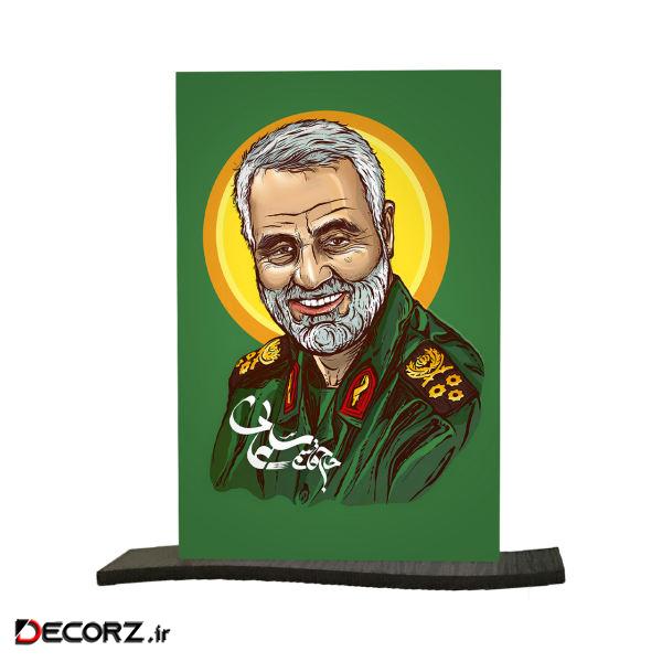 تابلو شاسی رومیزی طرح حاج قاسم سلیمانی کد DES1032