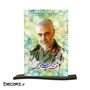 تابلو شاسی رومیزی طرح حاج قاسم سلیمانی کد DES1033