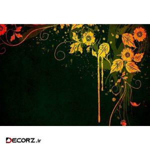 تابلو شاسی طرح انتزاعی برگ و درخت مدل T1207