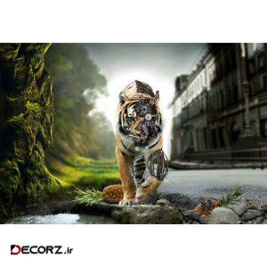 تابلو شاسی طرح فانتزی ببر ربات مدل T1217