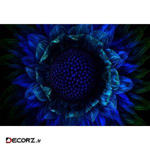 تابلو شاسی طرح فانتزی گل آبی آفتابگردان مدل T1210