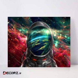 تابلو شاسی مدل astronaut colorful galaxy     کد S-10041