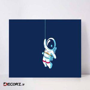 تابلو شاسی مدل astronaut hanging on moon   کد S-10043