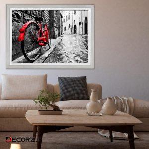 تابلو طرح دوچرخه قرمز کد ۲۹۹