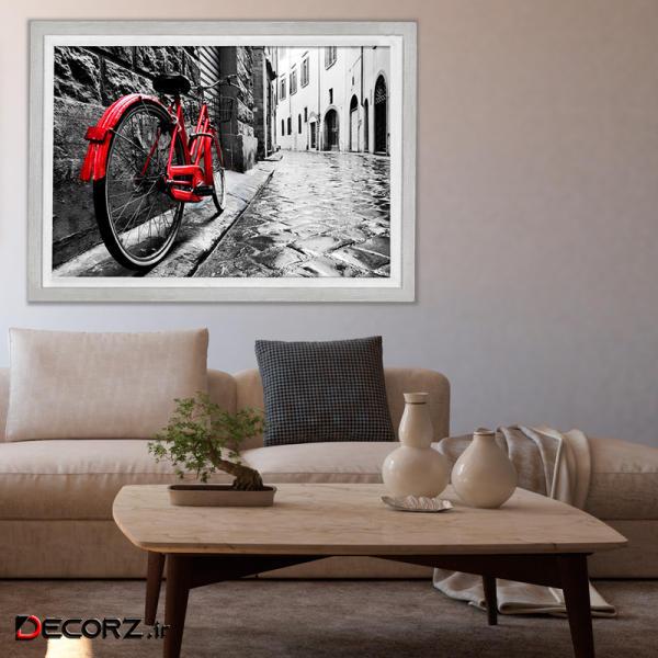 تابلو طرح دوچرخه قرمز کد 299