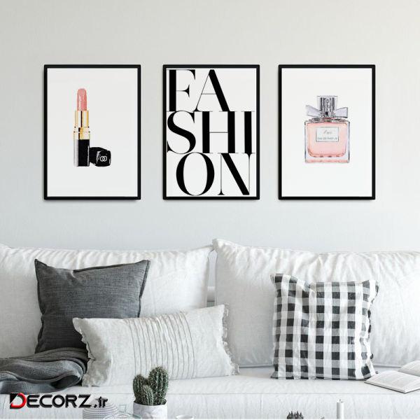 تابلو طرح فشن مجموعه 3 عددی