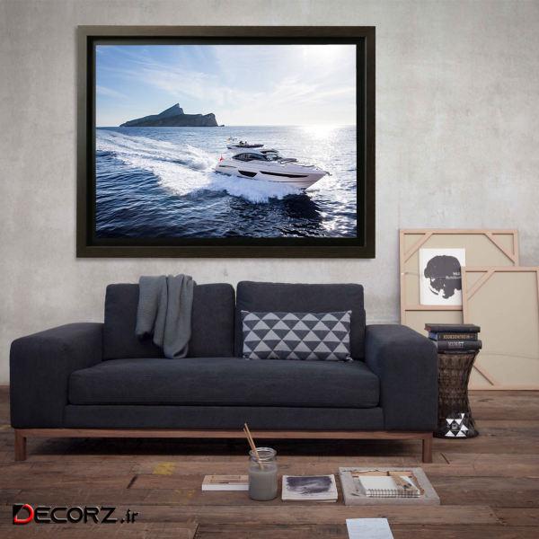تابلو طرح قایق دریایی کد 338