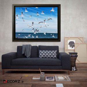 تابلو طرح مرغ ماهی خوار کد ۳۴۰