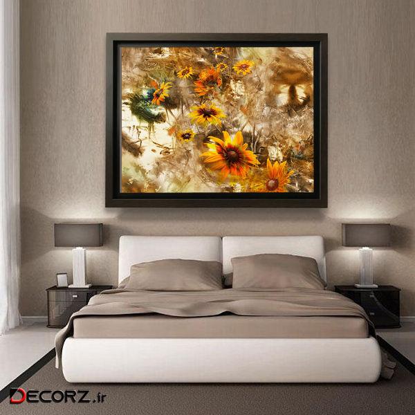 تابلو طرح گل آفتابگردان کد 0021