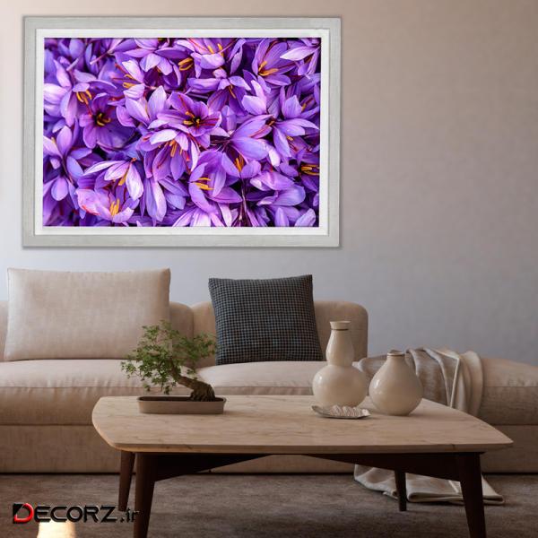 تابلو طرح گل زعفران کد 337