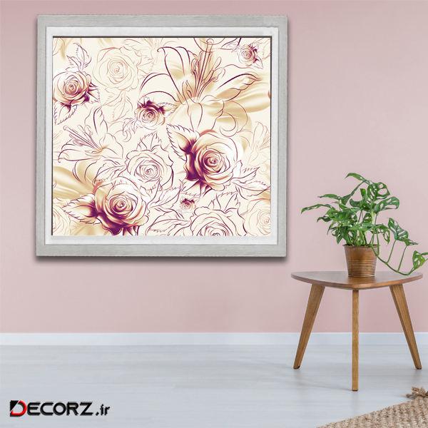 تابلو طرح گل کد 008