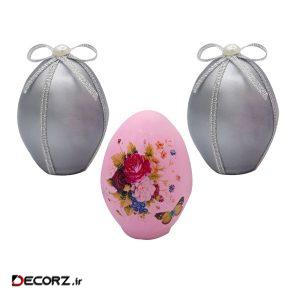 تخم مرغ تزیینی مدل گل و پروانه کد mg145 مجموعه ۳ عددی