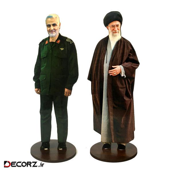 تندیس طرح آیت الله خامنه ای و شهید حاج قاسم سلیمانی مجموعه ۲ عددی تندیس طرح آیت الله خامنه ای و شهید حاج قاسم سلیمانی مجموعه ۲ عددی
