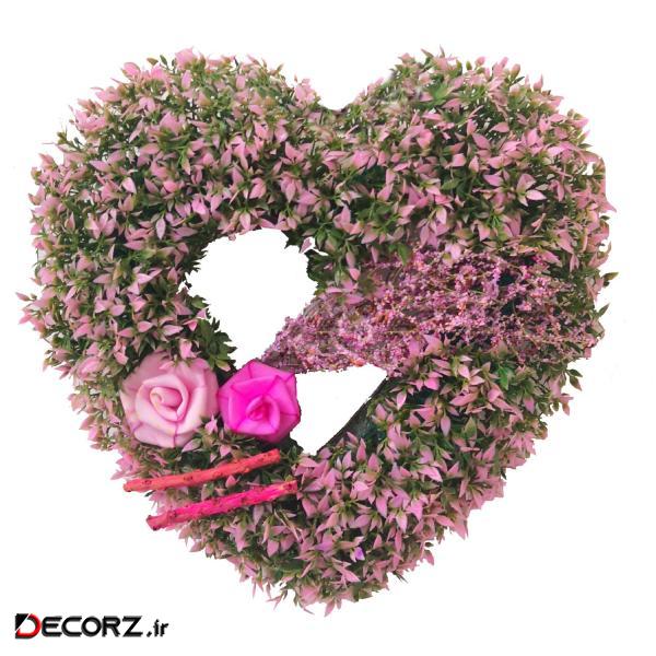 حلقه گل مصنوعی دکوفلاورز مدل قلب 3