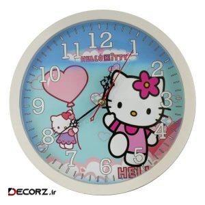 ساعت دیواری طرح Hello Kitty کد ۱۰۰۱۰۱۰۱