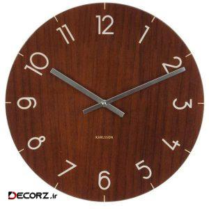 ساعت دیواری کارلسون مدل Glass Wood