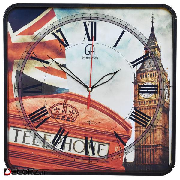 ساعت دیواری گلدن هوس مدل London Telephone ساعت دیواری گلدن هوس مدل London Telephone