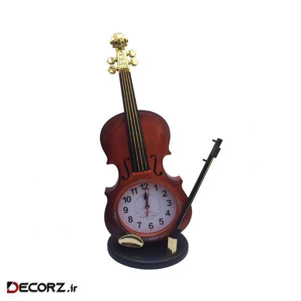 ساعت رومیزی طرح ویالون کد 6644 ساعت رومیزی طرح ویالون کد 6644