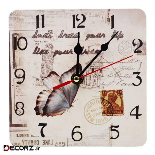 ساعت رومیزی طرح پروانه کد 403 ساعت رومیزی طرح پروانه کد 403