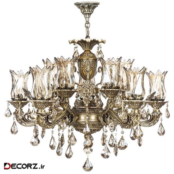 لوستر 10 شعله چشمه نور مدل M3412/5-5-A