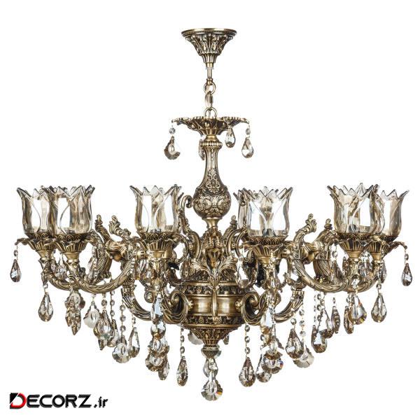 لوستر 10 شعله چشمه نور مدل M3577-5-5-A لوستر 10 شعله چشمه نور مدل M3577-5-5-A